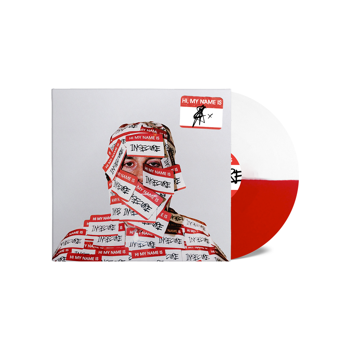hi, my name is insecure signed alternative sleeve - red/white vinyl