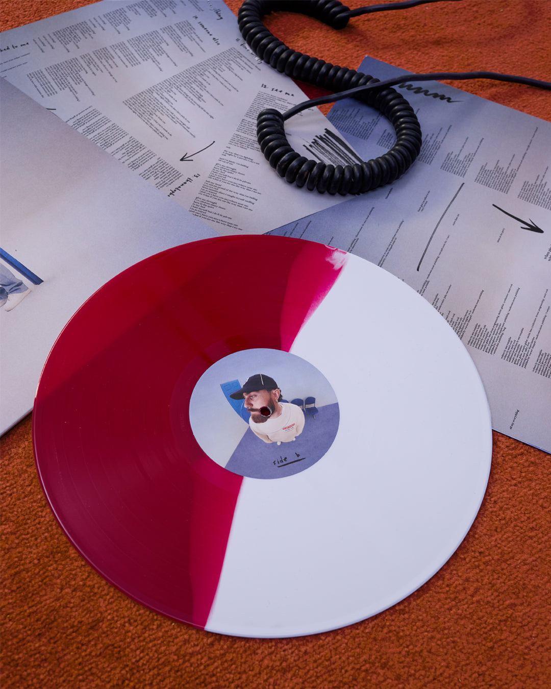 hi, my name is insecure - red/white vinyl + insecure blue cap