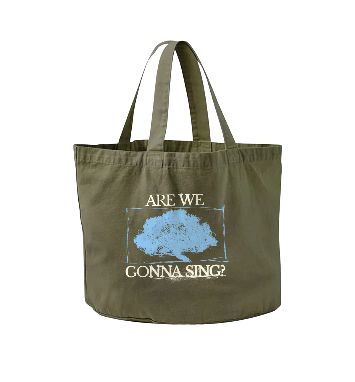 Sam Tompkins - are we gonna sing? khaki tote bag